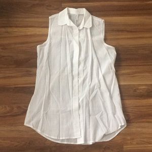 American Apparel White Sleeveless Tunic Top